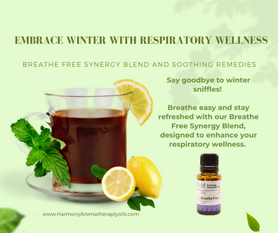Embrace Winter with Respiratory Wellness:  Harmony Aromatherapy’s Breathe Free Synergy Blend and Soothing Remedies