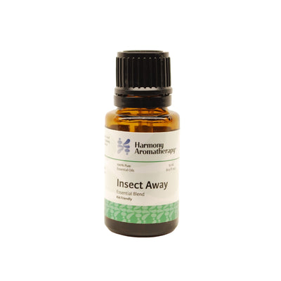Insect Away essential oil on white background